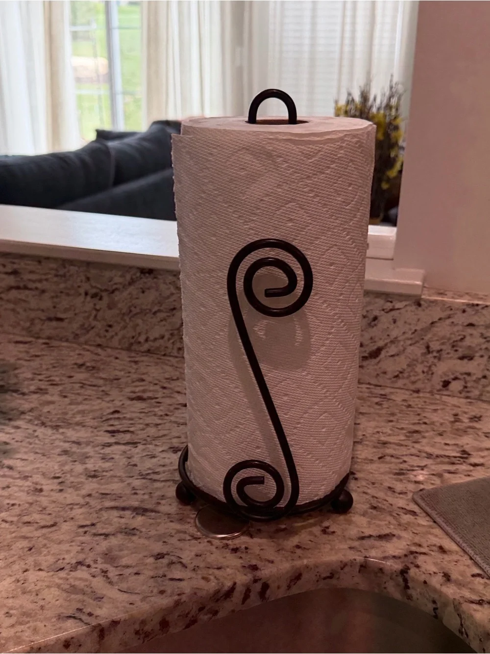 Black Scroll Paper Towel Holder - Home Bath